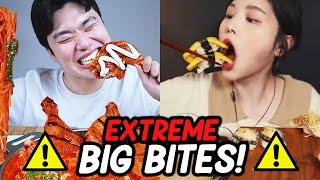 mukbangers taking EXTREME big bites