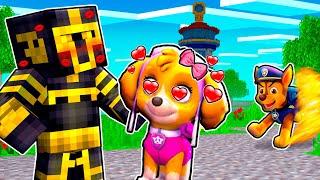 LA NOVIA DE CHASE PAW PATROL SE ENAMORA DE MASSI EN MINECRAFT 