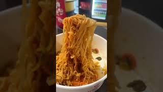 RED food challenge with Another Spicy Korean ramen at Korean convenience store #shorts