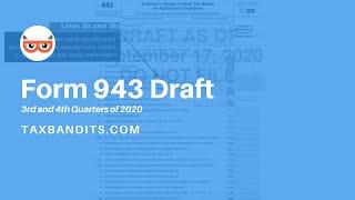 IRS Issues Draft of Form 943 for 2020  TaxBandits