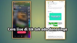 Cara memunculkan donasi di live game tik tok