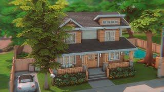 Семейный дом в Сан-Секвойя  Строительство в The Sims 4  Скачать NOCC SpeedBuild San-Sequoia House