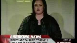 Breaking News Rosie Quits The View 5-25-07