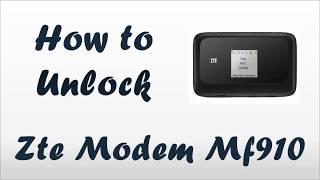 How to unlock ZTE mf910  modem usb by imei - All carrier