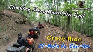 ATVs Climbing Steep Mountain Trail - Crazy Ride