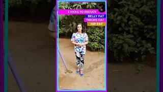 3 Kicks To Reduce Belly Fat Tighs Fat & Hip Fat  UnLOAD by Asha Ashta #youtubeshorts #fyp