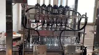 6 heads bottle piston filling machine