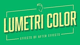 Lumetri Color  Effects of After Effects