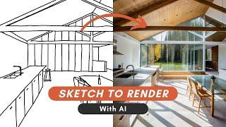 Create Realistic Render from Sketch Using AI you should know this...