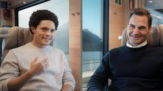 Zug-Interview mit Roger Federer und Trevor Noah  Schweiz Tourismus