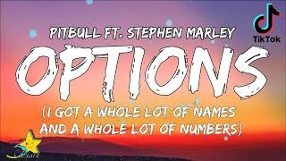 Pitbull - Options Lyrics ft Stephen Marley  I got a whole lot of names and a whole lot of numbers