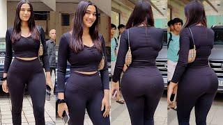 OMG Saiee Manjrekar Huge Figure Transformation Snapped In Tight Gym Outfit By Media