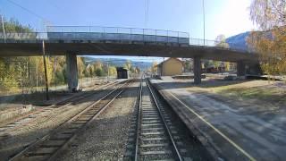 Scenic train ride from Bergen to Oslo Norway