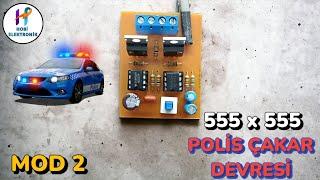 555 x 555 Polis Çakar Devresi  Polis Çakar Devresi Nasıl Yapılır #ne555 #çakar #ledcircuit