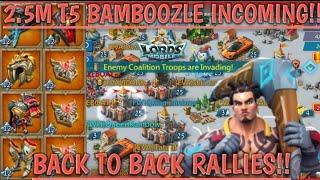 lords mobile MYTHIC RALLY TRAP VS 1800% BACK TO BACK RALLIES HUGE BAMBOOZLE TROJAN INCOMING