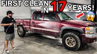 Deep Cleaning The Dirtiest GMC Sierra Ever  Insanely Satisfying Car Detailing TRANSFORMATION