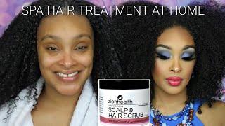 GOT DANDRUFF? EXFOLIATING MY SCALP USING ZIONHEALTH SCALP & HAIR SCRUB + QUICK WASH & GO STYLE