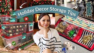 THE BEST HOLIDAY ORGANIZATION TIPS  Space Saving Hacks for Storing Your Christmas Decor