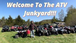 Welcome To My ATV JUNK YARD Lots of Wheelers...