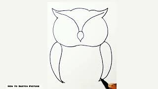 How To Draw OWL  Night Bird OWL Drawing Easy Step By Step #creativeart