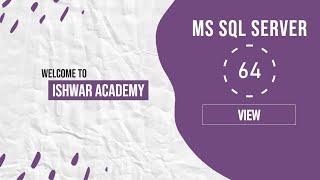 64. View in MS SQL Server  SQL Server Tutorial in Hindi  SQL Server 2023