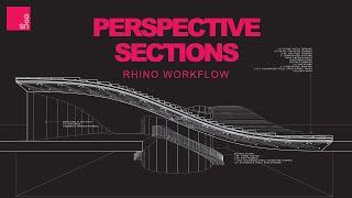 Perspective Section Tutorial Rhino 3D  EASY 2 MINUTES  Architecture Section Perspective Drawings