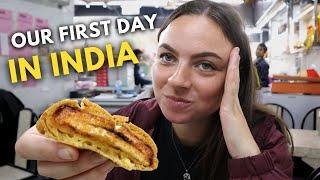 FOREIGNERS try DELHI street food for FIRST TIME  INDIA travel vlog