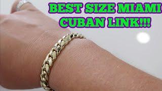 BEST size Miami Cuban Link Bracelet to wear 10MM Review.