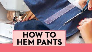 How to EASILY Hem Pants At Home  Beginner Sewing Tutorial  Good Housekeeping