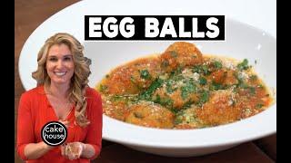 Egg Balls Meatless Meatballs  Easy Italian w. Cake Boss Lisa Ep03