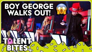 Coach Boy George WALKS OUT after PHENOMENAL Blind Audition on The Voice  Bites