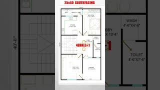 SN 007 1000 sqft house plan 25x40 house plan  4BHK HOUSE DESIGN