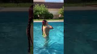 lana rose dancing in swimming pool bikini #lanarose #lanarose #youtube