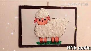 How to make a sheep out of cotton wool balls  simple 