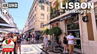  4K WALK Full Walking Tour LISBON Portugal City Center - August 2023