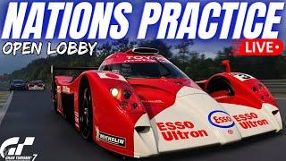 LIVE GT7  OPEN LOBBY GTWS NATIONS CUP PRACTICE @ Le Mans