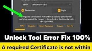 UnlockTool How To Fix Certificate error