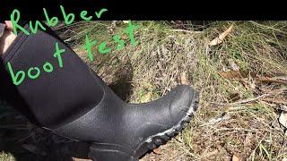 Noob tries wild camping Rubber boots for hiking? I test it out