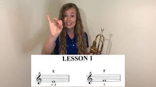 How to Play F & E on Trumpets - Lesson #1