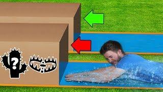 DONT Water Slide through the PAINFUL Mystery Box