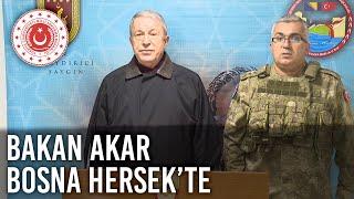 Millî Savunma Bakanı Hulusi Akar Bosna Hersek’te Görevli Mehmetçik İle Bir Araya Geldi