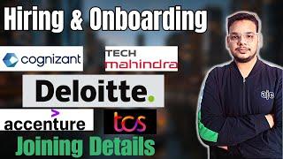 Accenture  TCS  Cognizant GenC  Deloitte NLA Hiring Details With Onboarding  Expected Joining