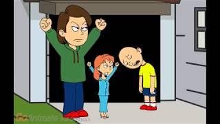 Caillou shuts Rosie in the garage doorpunished