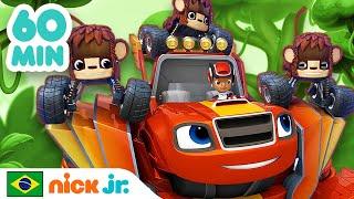 Blaze e os Monster Machines  Grandes resgates de animais Salve o bebê de T-Rex  Nick Jr