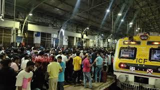 Indian Cricket World Cup Match  Indian Cricket Fans Crowd Inside Churchgate Railway Station