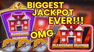  OMG $75 SPIN  MANSIONS MY BIGGEST JACKPOT EVER ON HUFF N MORE PUFF