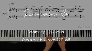 Whitney Houston - Greatest Love Of All   Piano Cover  Sheet