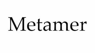 How to Pronounce Metamer