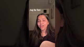 Aaj Se teri - female cover  #shorts