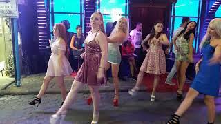 Russian girls dancing on Pattaya Walking Street